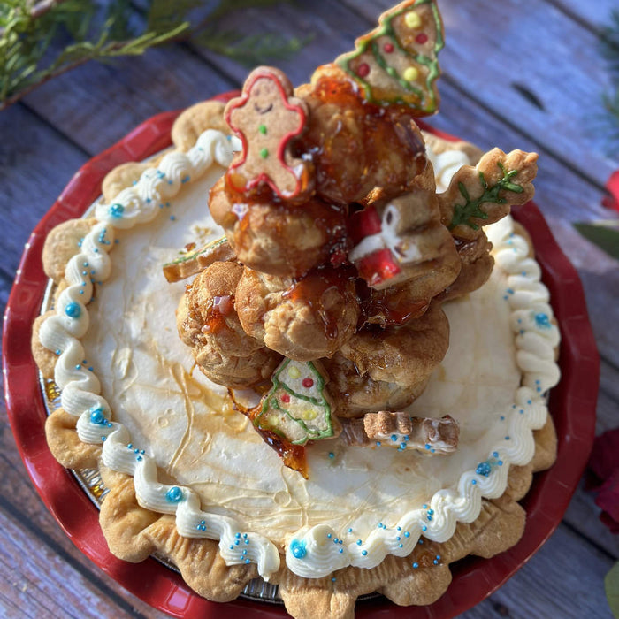 Croquembouche White Chocolate Cotton Cheesecake Pie (V)