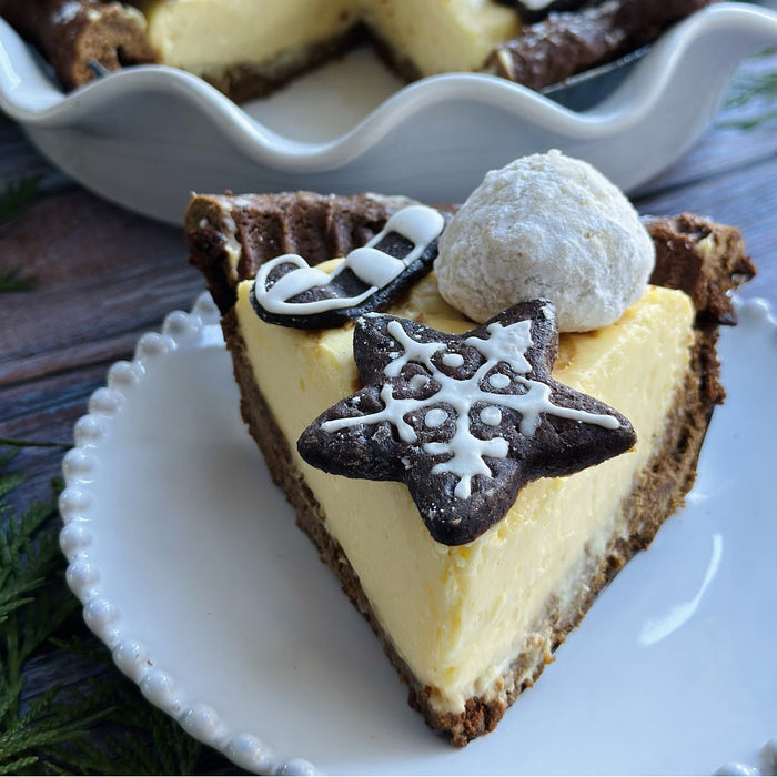 Gingerbread Eggnog Rum Pie