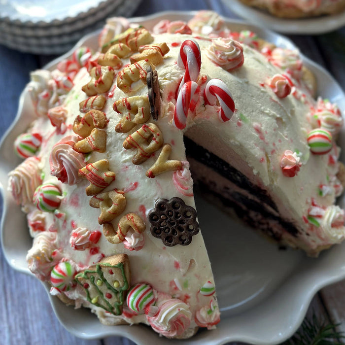 North Pole Candy Cane Boston Pie (V)