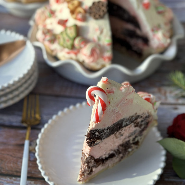 North Pole Candy Cane Boston Pie (V)