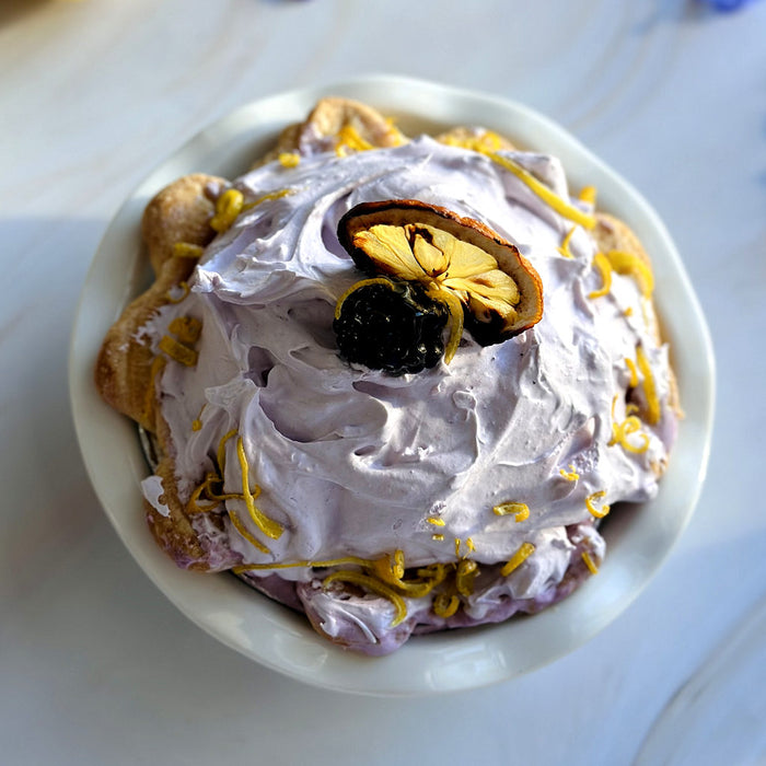 Purple Meringue Lemon Pie (V)