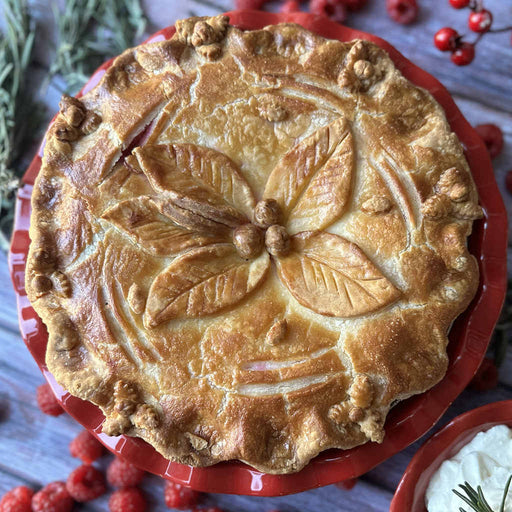 Raspberry Rosemary Mascarpone Pie (V)