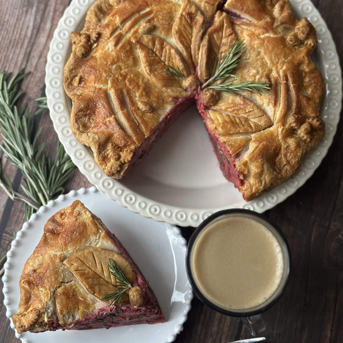 Raspberry Rosemary Mascarpone Pie (V)