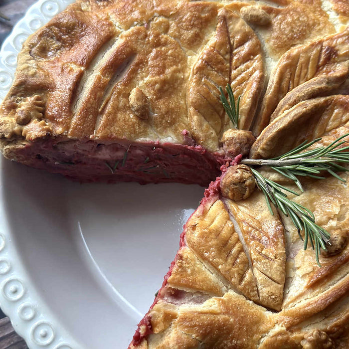 Raspberry Rosemary Mascarpone Pie (V)