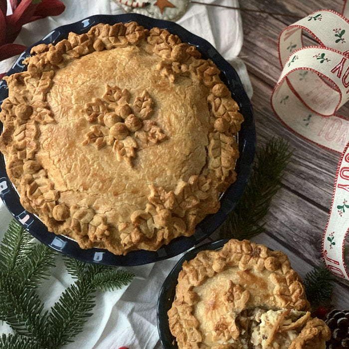 Gluten Friendly Decorated Holiday Roasted Turkey Pie